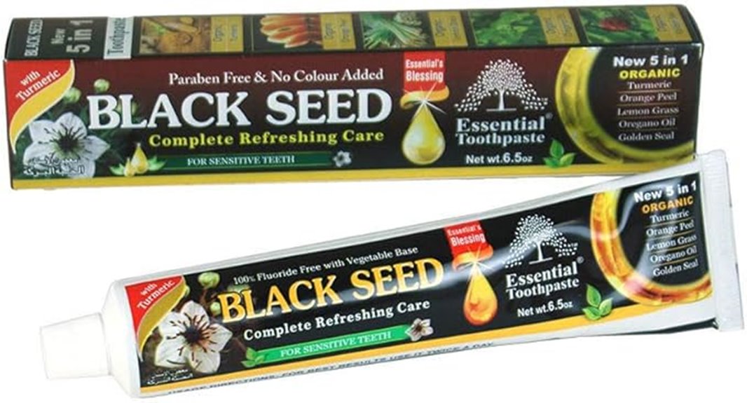 organic fluoride free black seed toothpaste