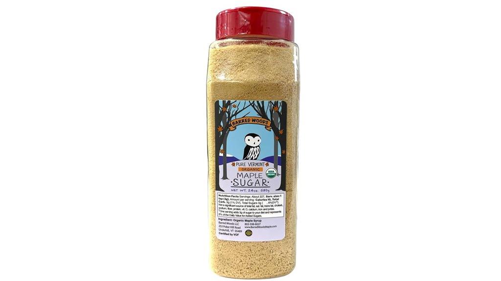 organic vermont maple sugar