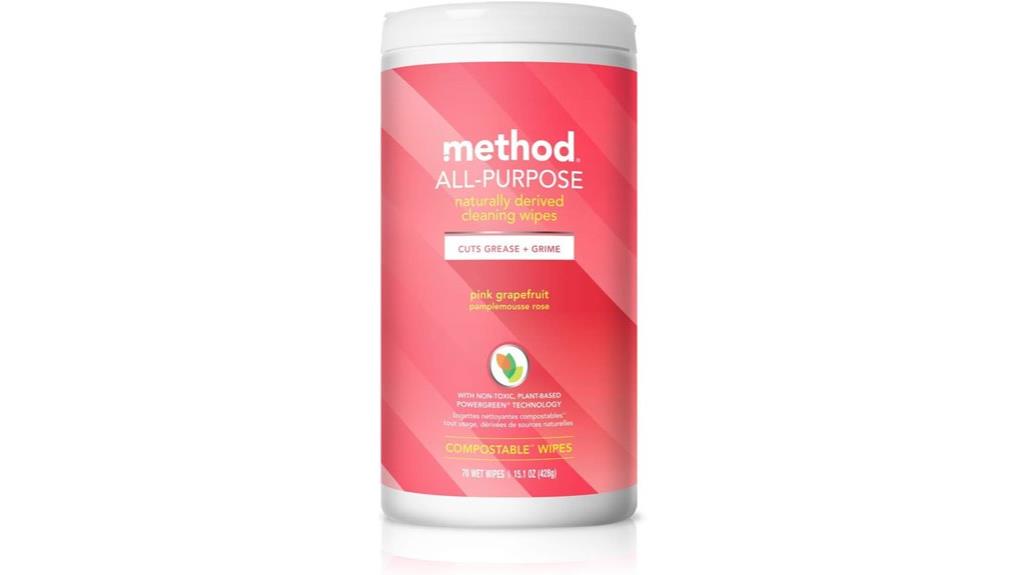 pink grapefruit cleaning wipes