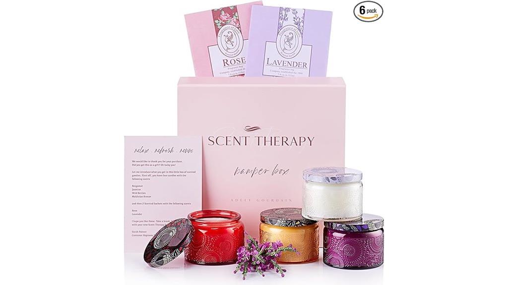 relaxing scented candle set