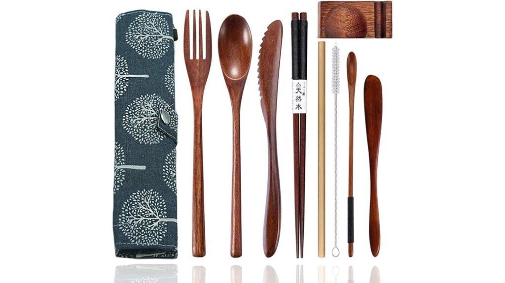 reusable bamboo travel utensils