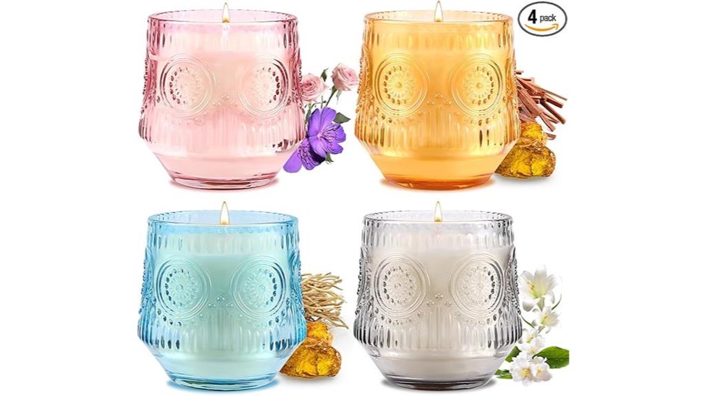 scented candle set four