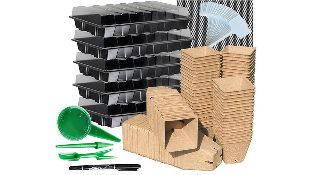 seed starter kit with pots