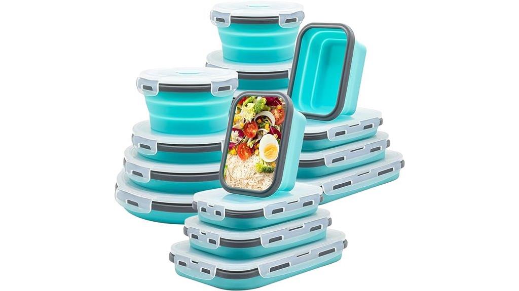 set of 16 silicone storage containers