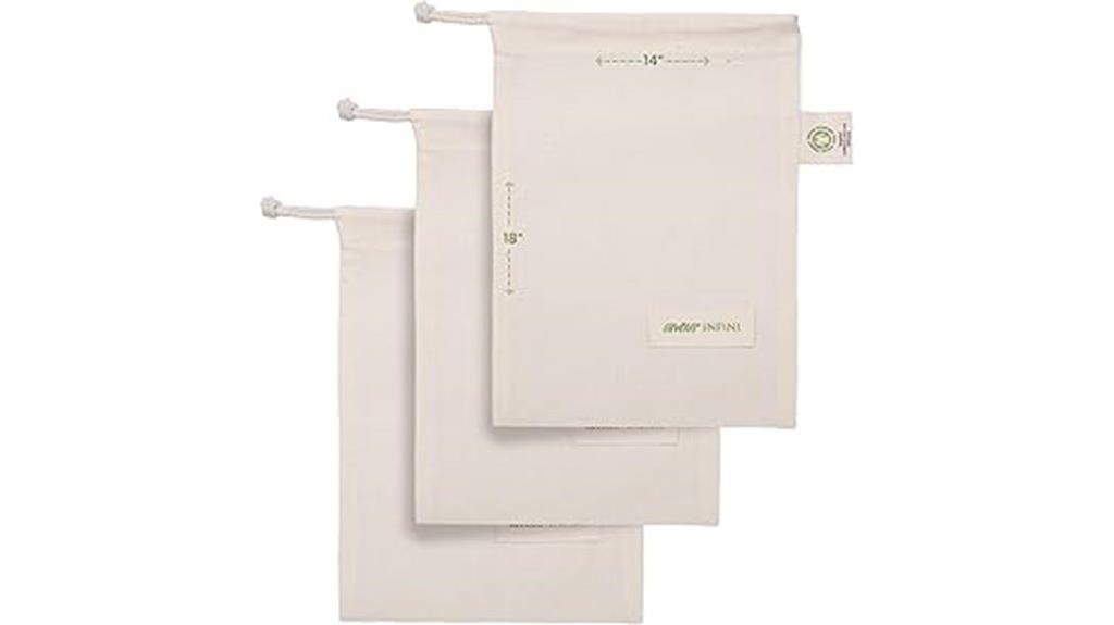 set of three reusable bags
