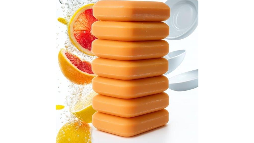 seven citrus scented soap bars