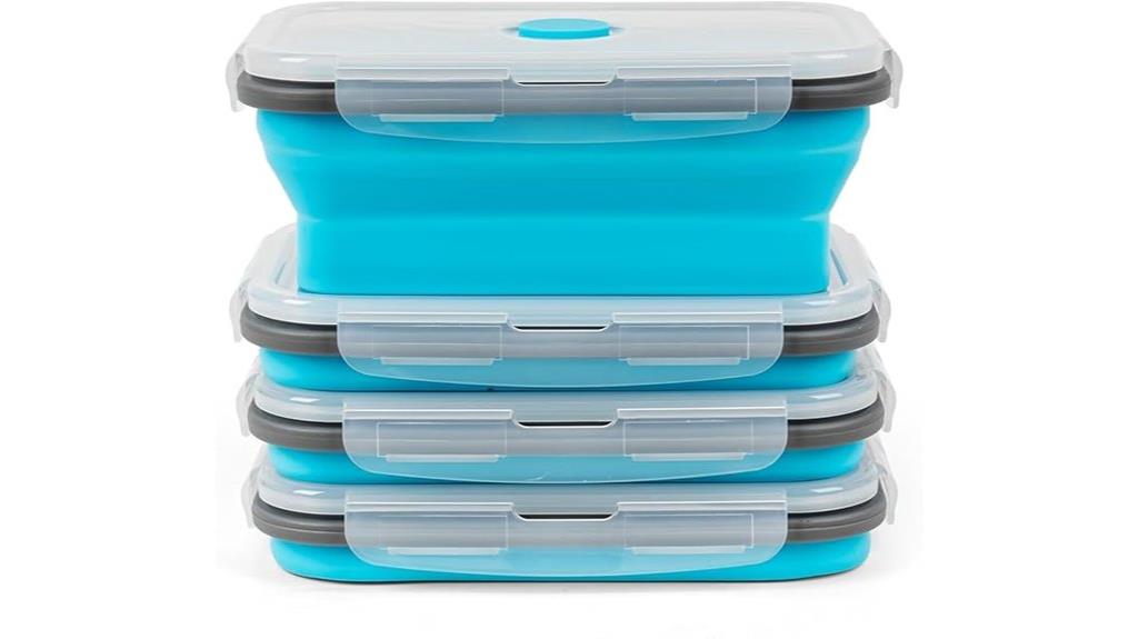 silicone collapsible food containers