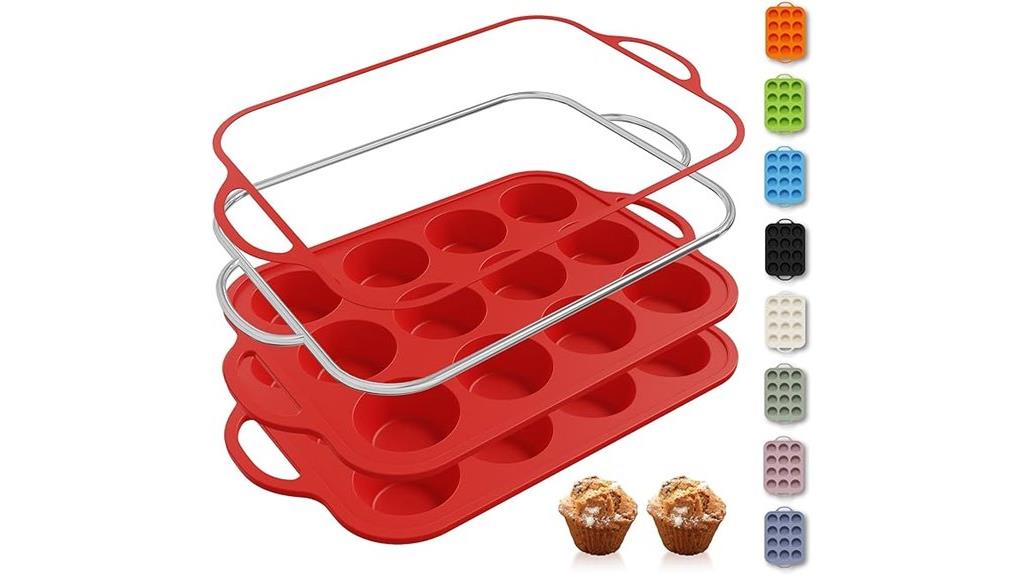 silicone muffin pan set