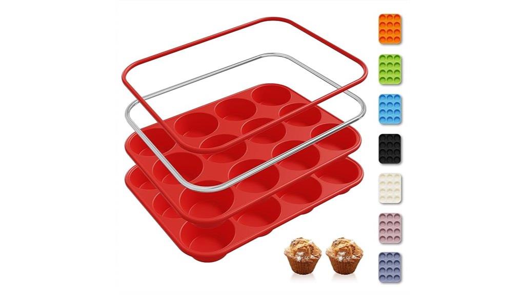 silicone muffin pan set