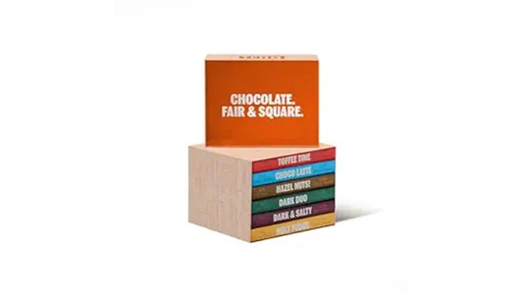 six 2 5oz dark chocolate bars