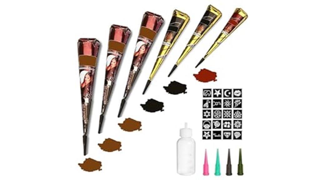 six cone tattoo kit