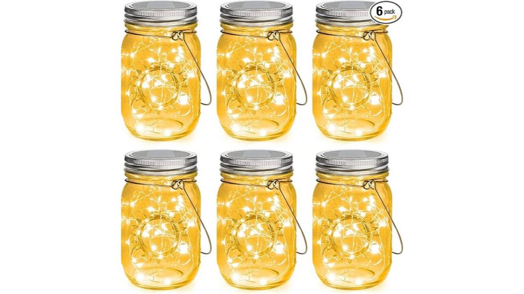 six pack mason jar lights