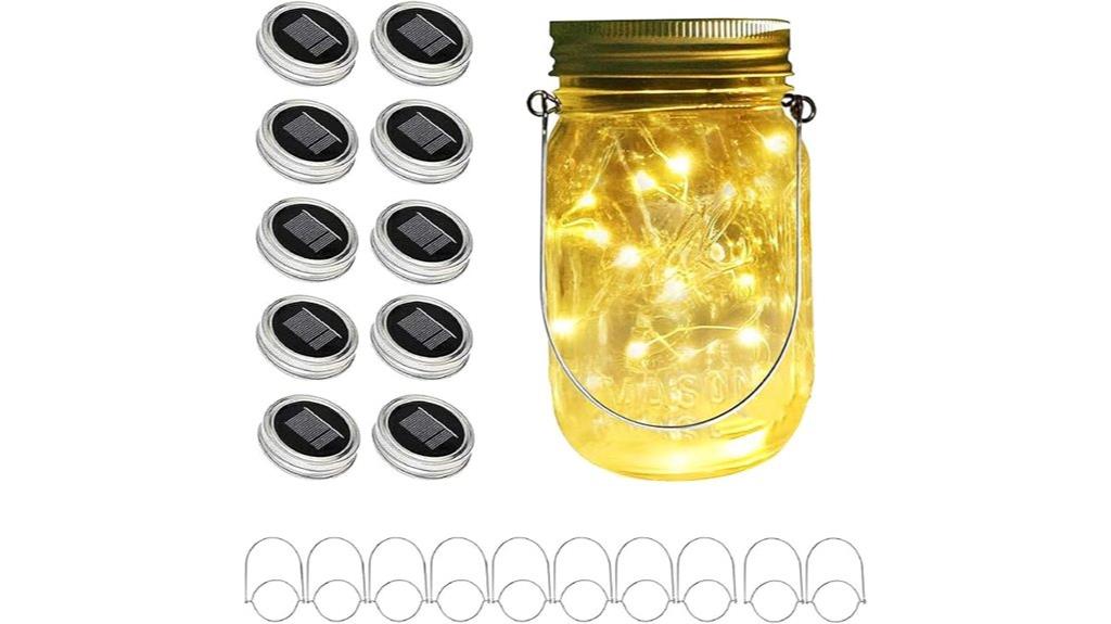 solar mason jar fairy lights