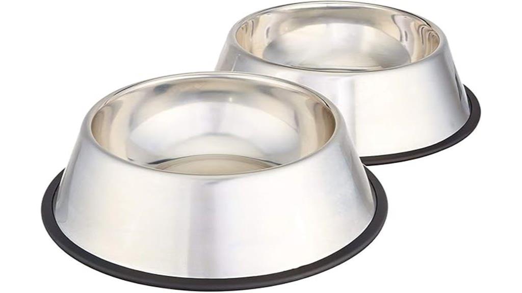 stainless steel dual bowls