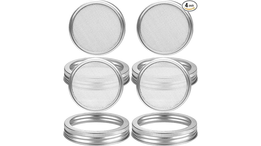 stainless steel mason jar lids