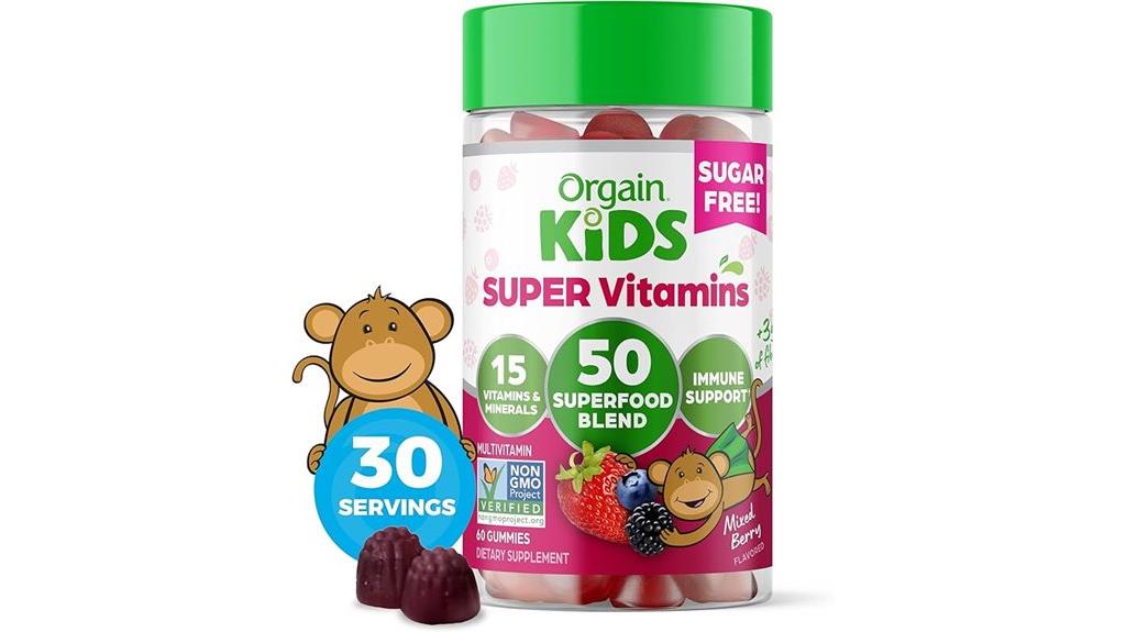 sugar free kids multivitamin gummies