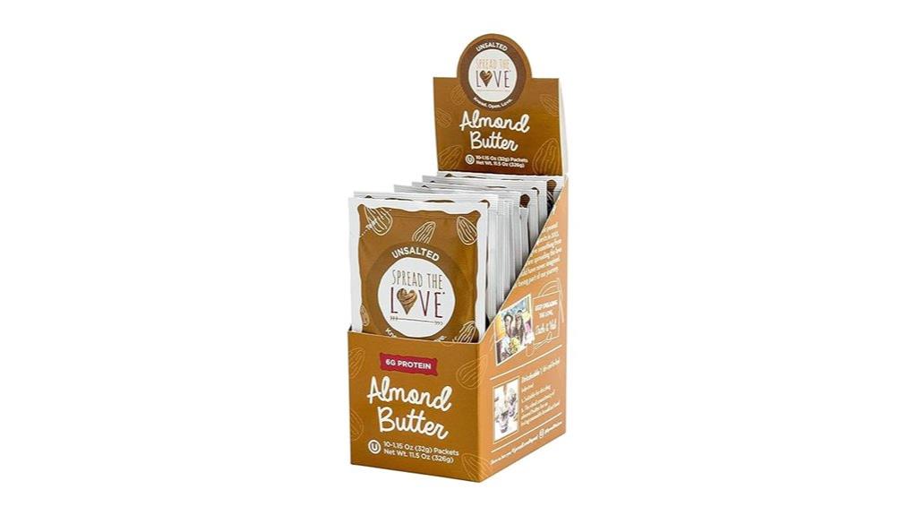 ten pack unsalted almond butter
