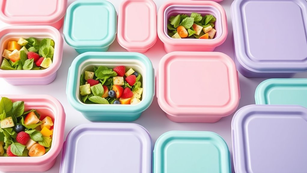 top collapsible silicone containers