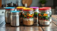 top stainless steel lunch jars