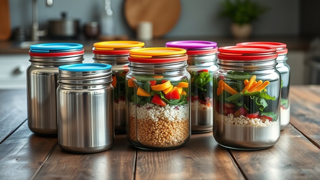 top stainless steel lunch jars