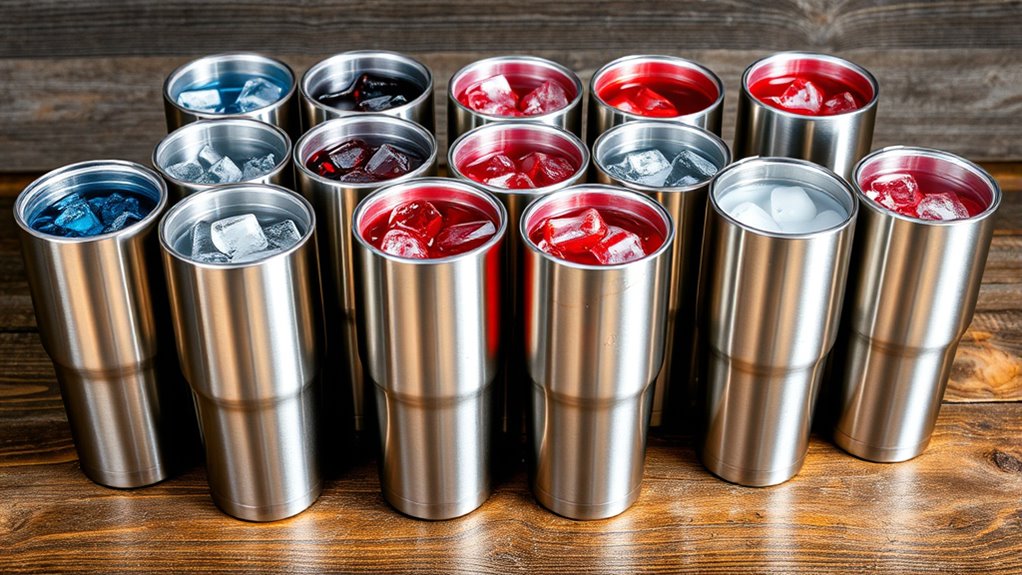 top stainless steel tumblers