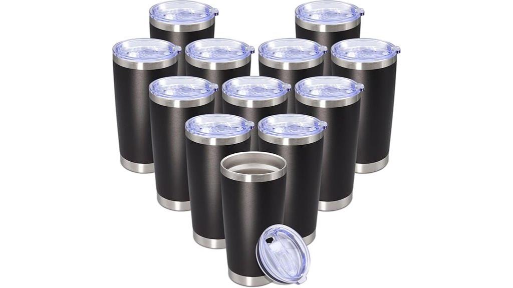 twelve 20oz insulated tumblers