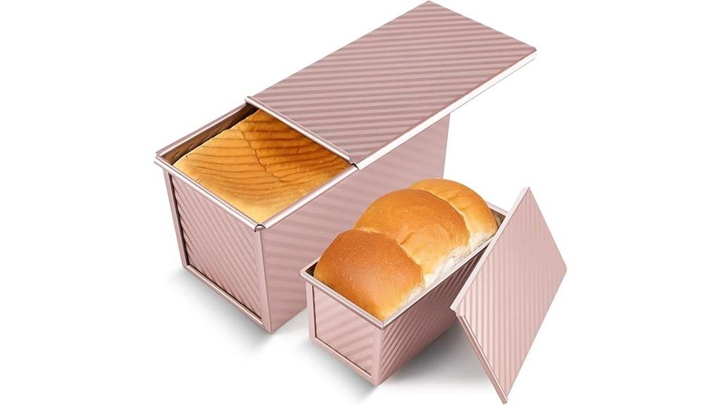 two loaf pans with lids