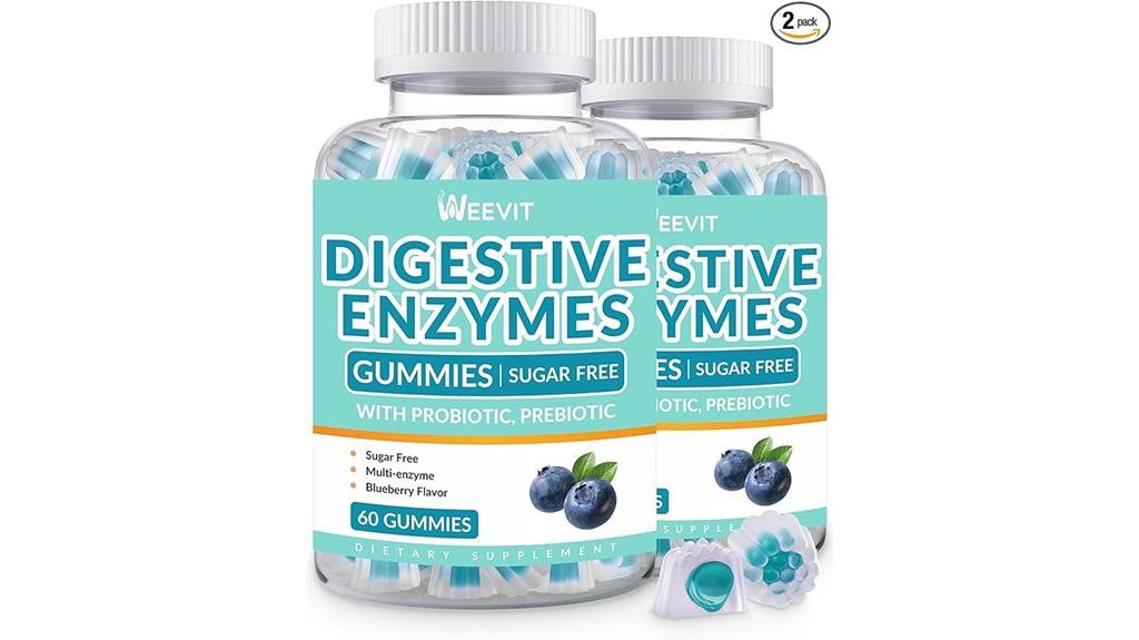 two pack digestive enzyme gummies