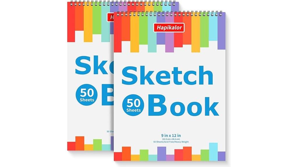 two pack sketchbooks
