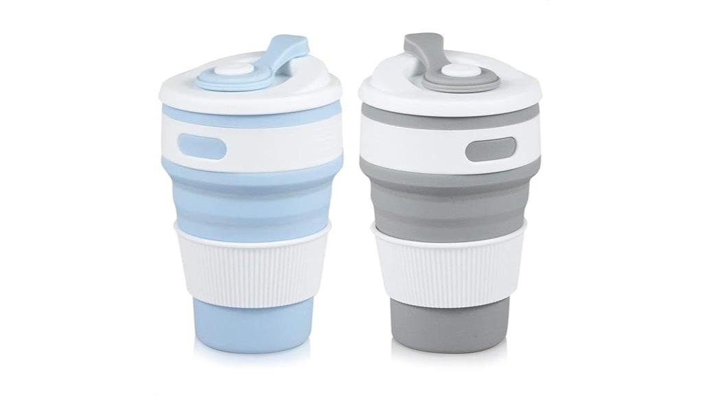 two reusable coffee cups