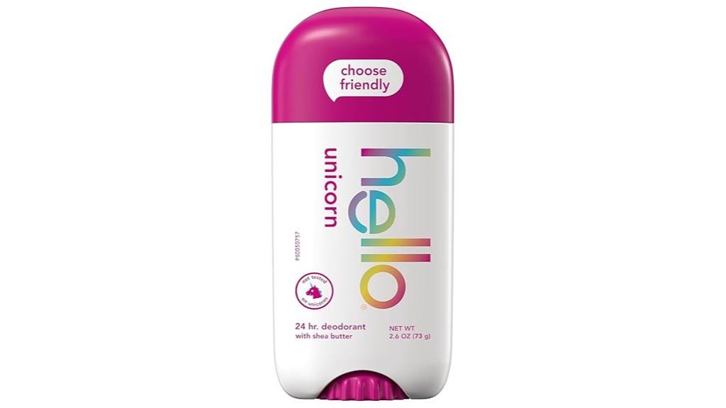 unicorn deodorant 24 hour odor