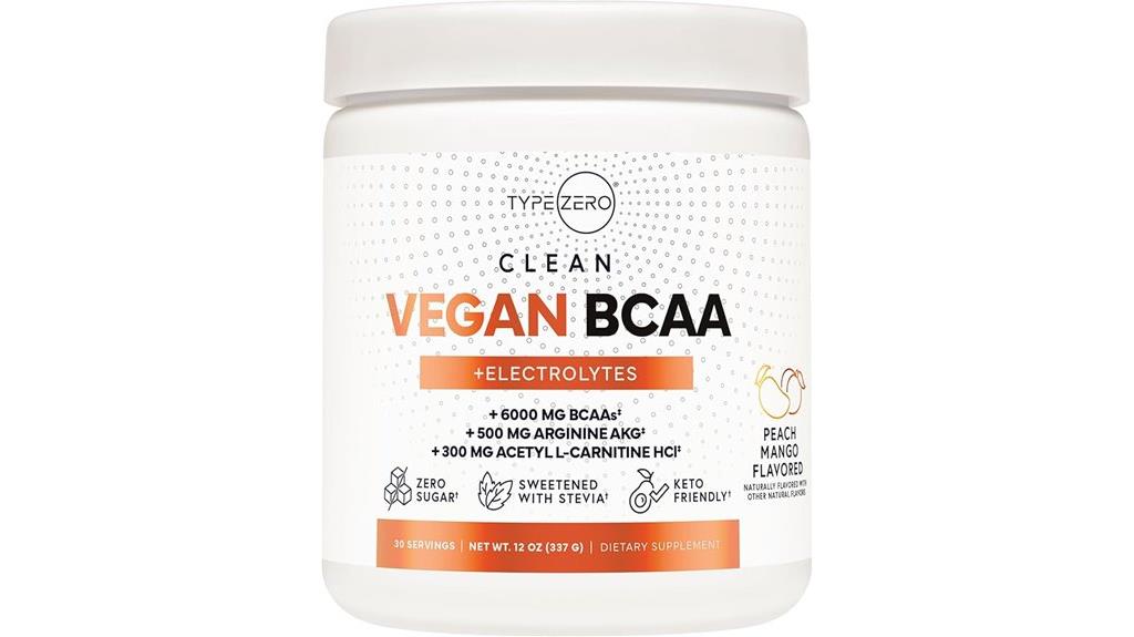 vegan bcaa powder peach
