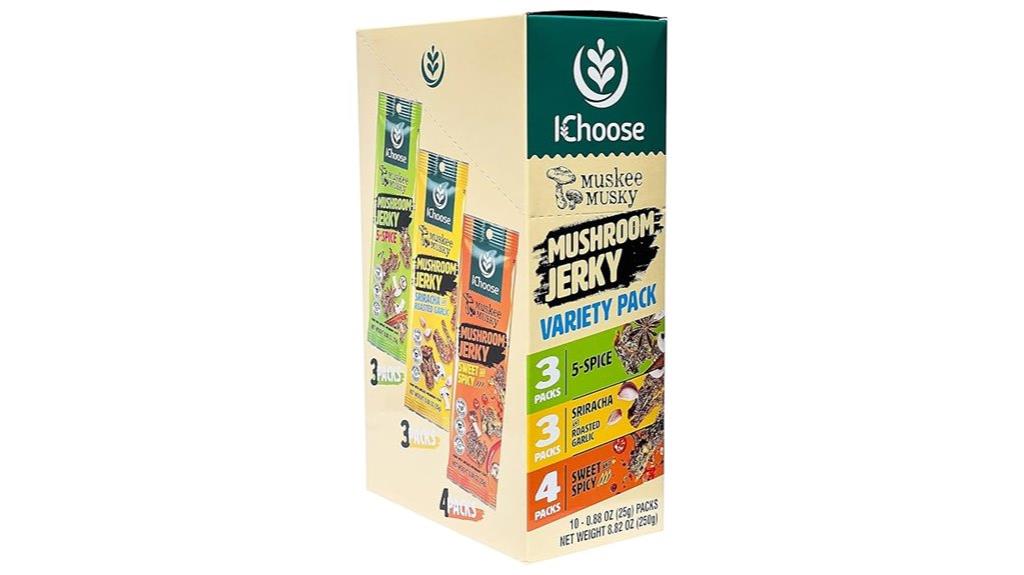 vegan high fiber mushroom jerky