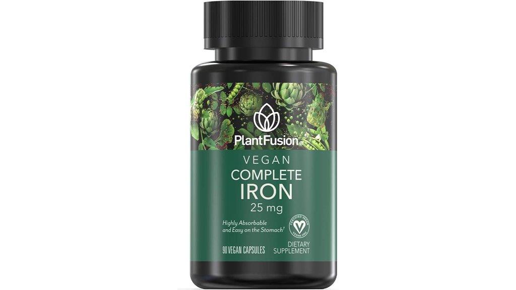 vegan iron capsules pack