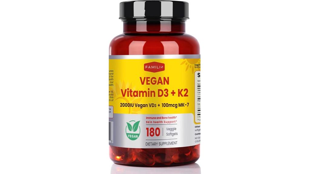 vegan vitamin d3k2 softgels