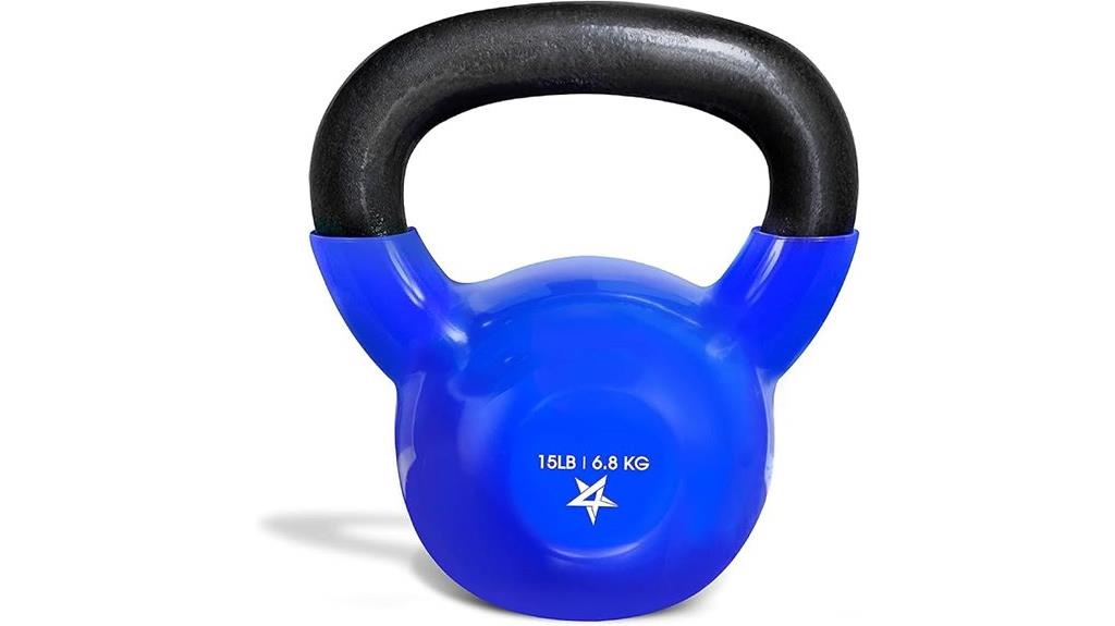 vinyl coated cast iron kettlebell