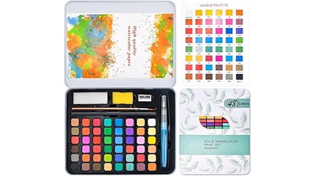 watercolor kit with paper