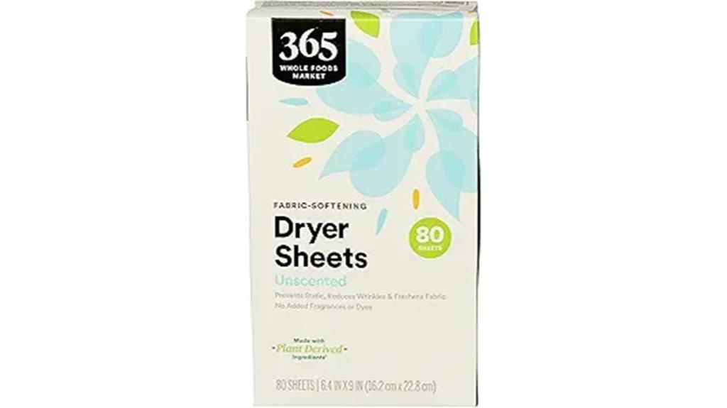 whole foods dryer sheets