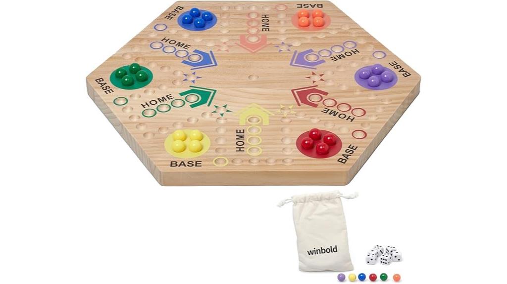 wooden marble board game