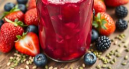 berry kefir with plant based starter