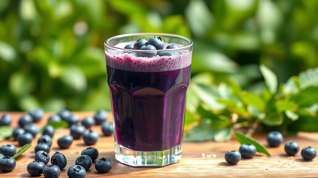 blueberry hemp superfood smoothie