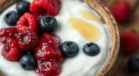 fermented coconut yogurt with berries