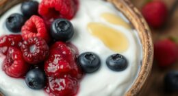 fermented coconut yogurt with berries