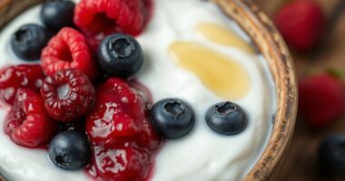 fermented coconut yogurt with berries