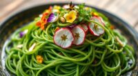 green soba duckweed pesto