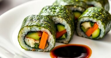 healthy seaweed sushi rolls