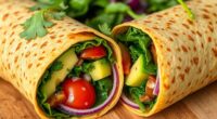 high protein lentil wraps