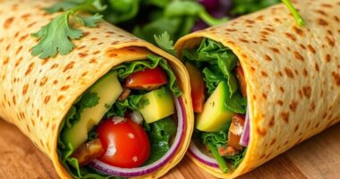 high protein lentil wraps