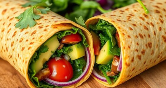 high protein lentil wraps