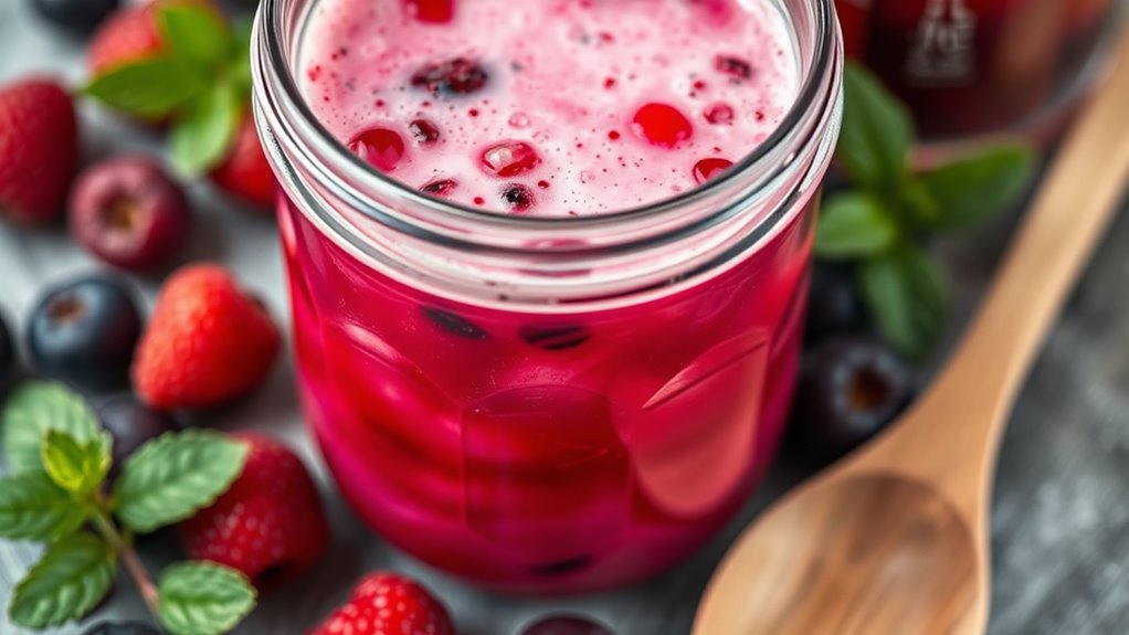 homemade probiotic berry kefir